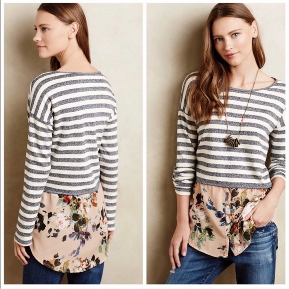 Anthropologie postmark ginny stripe top - Picture 1 of 7